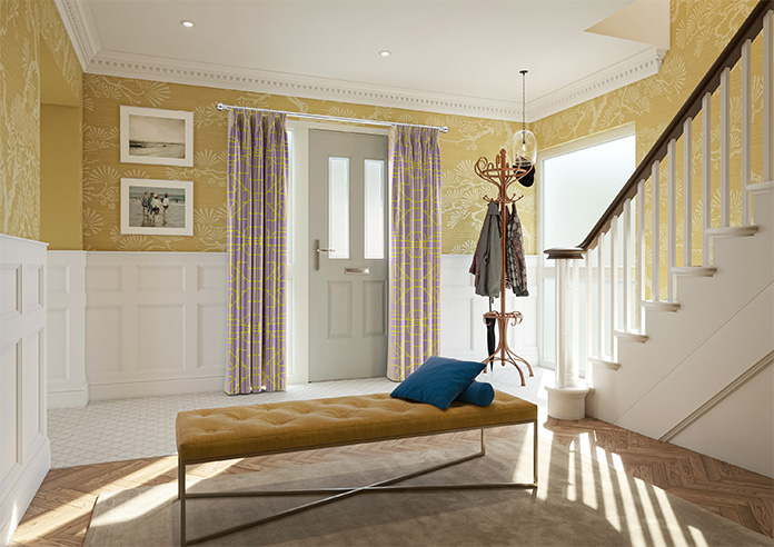 Bamboo Candy, Yellow Lilac - Made To Measure Curtains - Image 8